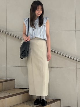 「アイテム（テーラードジャケット）」を使った、はつねさん（レディース・159cm）の夏コーディネート