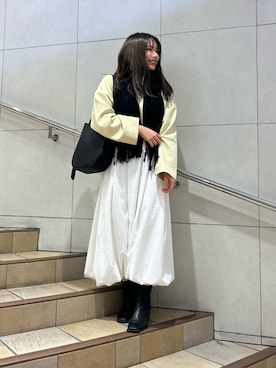 「SENSE OF PLACE by URBAN RESEARCH（センスオブプレイスバイアーバンリサーチ）のアイテム（ブーツ）」を使った、はつねさん（レディース・159cm）の冬コーディネート