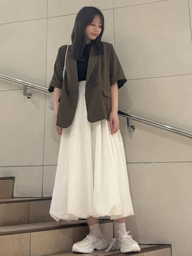 「URTECH」｜「アイテム（ジャケット/アウター）」を使った、はつねさん（レディース・159cm）の夏コーディネート
