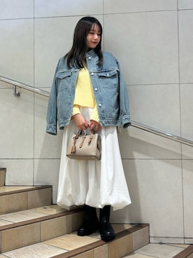 「SENSE OF PLACE by URBAN RESEARCH（センスオブプレイスバイアーバンリサーチ）の『消臭』サイドゴアボリュームソールブーツ（ブーツ）」を使った、はつねさん（レディース・159cm）の冬コーディネート