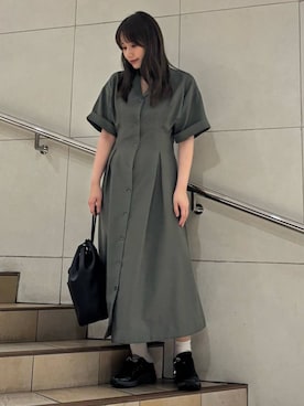 「URTECH」｜「アイテム（ワンピース/ドレス）」を使った、はつねさん（レディース・159cm）の夏コーディネート