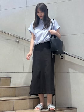 「お出掛けコーデ」｜はつねさん（レディース・159cm）の夏コーディネート