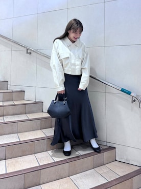 「アイテム（ブルゾン）」を使った、はつねさん（レディース・159cm）の夏コーディネート