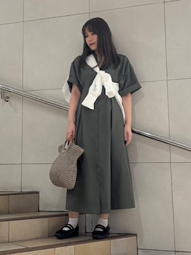 「URTECH」｜「アイテム（ワンピース/ドレス）」を使った、はつねさん（レディース・159cm）の夏コーディネート