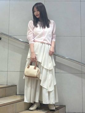 「SENSE OF PLACE by URBAN RESEARCH（センスオブプレイスバイアーバンリサーチ）のコインローファー（ローファー）」を使った、はつねさん（レディース・158cm）の春コーディネート