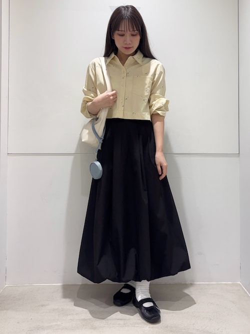 シャツ/ブラウス(長袖/七分) louren flower jacquard cropped shirt louren flower jacquard cropped shirtの通販 by shiro's shop｜ラクマ
