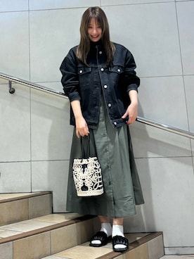 「SENSE OF PLACE by URBAN RESEARCH（センスオブプレイスバイアーバンリサーチ）のアイテム（デニムジャケット）」を使った、はつねさん（レディース・158cm）の春コーディネート