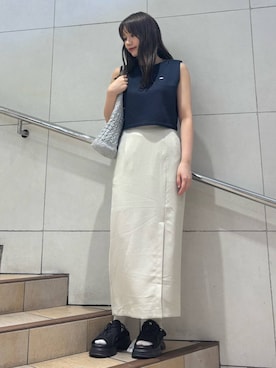 「綺麗めコーデ」｜はつねさん（レディース・159cm）の夏コーディネート