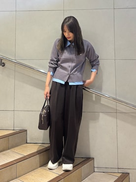 「SENSE OF PLACE by URBAN RESEARCH（センスオブプレイスバイアーバンリサーチ）のアイテム（カーディガン/ボレロ）」を使った、はつねさん（レディース・159cm）の秋コーディネート