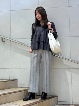 「SENSE OF PLACE by URBAN RESEARCH（センスオブプレイスバイアーバンリサーチ）のアイテム（ブーツ）」を使った、はつねさん（レディース・158cm）の冬コーディネート