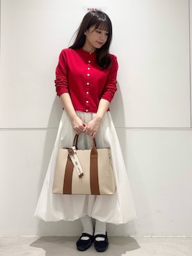 「RODE SKO（ロデスコ）のアイテム」を使った、はつねさん（レディース・159cm）の春コーディネート