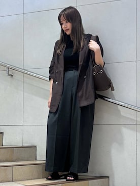 「SENSE OF PLACE by URBAN RESEARCH（センスオブプレイスバイアーバンリサーチ）のアイテム（テーラードジャケット）」を使った、はつねさん（レディース・159cm）の夏コーディネート