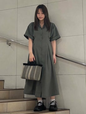 「URTECH」｜「アイテム（ワンピース/ドレス）」を使った、はつねさん（レディース・159cm）の夏コーディネート