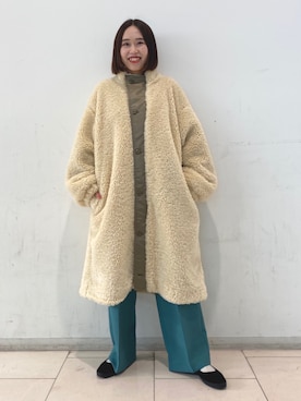 「SALON adam et rope'（サロン アダム エ ロペ）のアイテム（その他アウター）」を使った、くにさん（レディース・152cm）の秋コーディネート