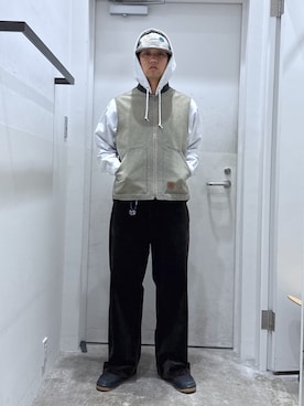 「アイテム（ベスト）」を使った、横南 丈さん（メンズ・175cm・20代）の秋コーディネート