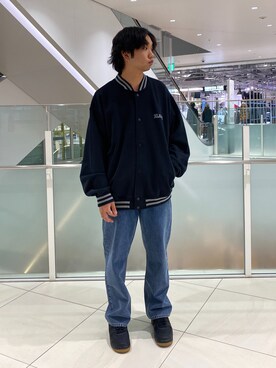 「XLARGE（エクストララージ）のアイテム（スタジャン）」を使った、横南 丈さん（メンズ・175cm）の秋コーディネート