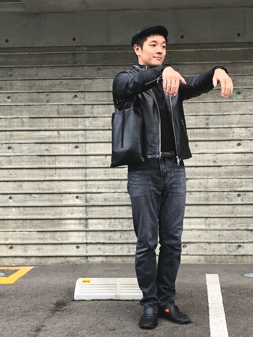 NANO universe ドンキーカラー WASHED レザージャケット M NANO universe ドンキーカラー WASHED レザージャケット M