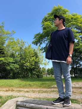 「Reebok（リーボック）のアイテム（帽子）」を使った、kokiさん（メンズ・175cm）の夏コーディネート