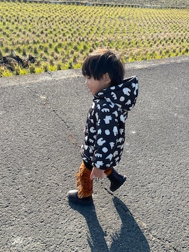 「息子コーデ」｜「アイテム（ブーツ）」を使った、ruirui2019さん（キッズ・90cm）の冬コーディネート