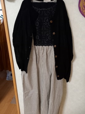 「Samansa Mos2（サマンサ モスモス）のモチーフレースワンピース（ワンピース）」を使った、bananamusume3135さん（レディース・158cm）の春コーディネート