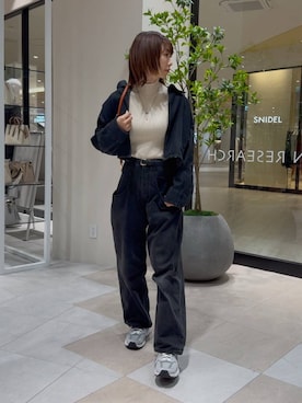 「アーバンリサーチドアーズ」｜「アイテム（デニムジャケット）」を使った、YUKI ♪ さん（レディース・160cm）の冬コーディネート