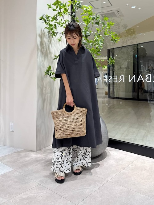 リネンレーヨンワイドパンツ