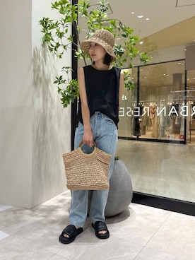 「SMELLY（スメリー）のアイテム（帽子）」を使った、YUKI ♪ さん（レディース・160cm）の夏コーディネート