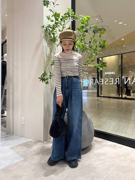 「アイテム（キャスケット）」を使った、YUKI ♪ さん（レディース・160cm）の秋コーディネート