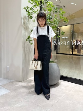 「骨格ナチュラル」｜「アイテム（サロペット/オーバーオール）」を使った、YUKI ♪ さん（レディース・160cm）の夏コーディネート