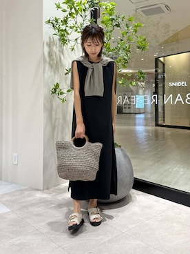 「アイテム（カーディガン/ボレロ、ブラウン系）」を使った、YUKI ♪ さん（レディース・160cm）の夏コーディネート