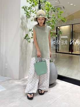 「SMELLY（スメリー）のアイテム（帽子）」を使った、YUKI ♪ さん（レディース・160cm）の夏コーディネート