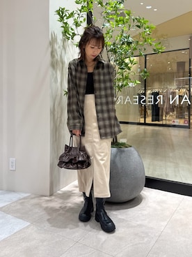 「アイテム（スカート）」を使った、YUKI ♪ さん（レディース・160cm・30代）の秋コーディネート