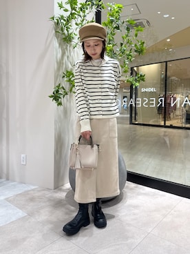 「アイテム（キャスケット）」を使った、YUKI ♪ さん（レディース・160cm）の秋コーディネート