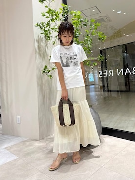 「アイテム（サンダル、グリーン系）」を使った、YUKI ♪ さん（レディース・160cm）の夏コーディネート