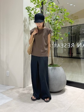 「アイテム（キャスケット）」を使った、YUKI ♪ さん（レディース・160cm）の夏コーディネート