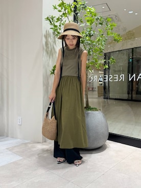 「SMELLY（スメリー）のアイテム（帽子）」を使った、YUKI ♪ さん（レディース・160cm）の夏コーディネート