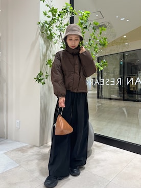 「アイテム（ダウンジャケット/コート）」を使った、YUKI ♪ さん（レディース・160cm）の秋コーディネート