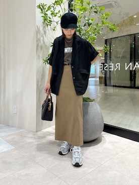「アイテム（キャスケット）」を使った、YUKI ♪ さん（レディース・160cm）の夏コーディネート