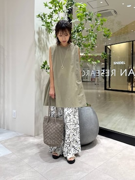 「アイテム（バングル/リストバンド、ベージュ系）」を使った、YUKI ♪ さん（レディース・160cm）の夏コーディネート