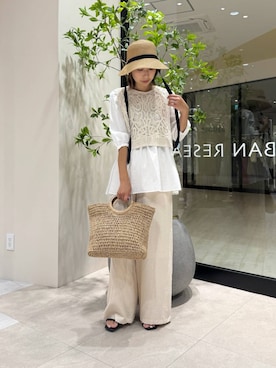 「SMELLY（スメリー）のアイテム（帽子）」を使った、YUKI ♪ さん（レディース・160cm）の夏コーディネート