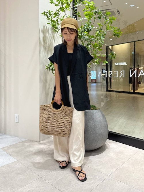 『Sサイズあり』『洗濯可』リネンレーヨンワイドパンツ