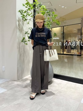 「アイテム（キャスケット、ベージュ系）」を使った、YUKI ♪ さん（レディース・160cm）の夏コーディネート