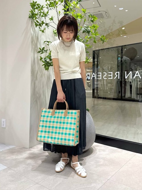 ⌘urban research⌘半袖ニット セール】リンガー半袖ニットTシャツ（ニット/セーター）｜URBAN