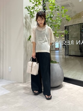 「アイテム（ニット/セーター）」を使った、YUKI ♪ さん（レディース・160cm）の夏コーディネート