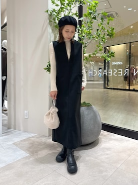 「アイテム（ハンチング/ベレー帽）」を使った、YUKI ♪ さん（レディース・160cm）の秋コーディネート