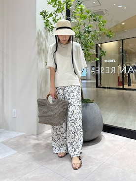 「160cm」｜「アイテム（帽子）」を使った、YUKI ♪ さん（レディース・160cm）の夏コーディネート