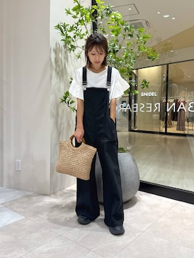 「骨格ナチュラル」｜「アイテム（サロペット/オーバーオール）」を使った、YUKI ♪ さん（レディース・160cm）の夏コーディネート