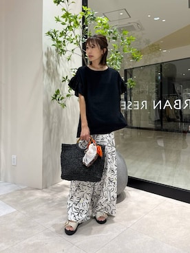 「アイテム（財布/小物、ブラウン系）」を使った、YUKI ♪ さん（レディース・160cm）の夏コーディネート