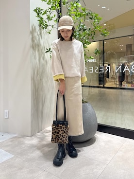 「トレンド秋素材コーデ」｜「アイテム（帽子）」を使った、YUKI ♪ さん（レディース・160cm）の秋コーディネート