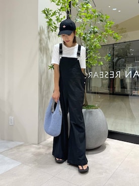 「アイテム（サロペット/オーバーオール）」を使った、YUKI ♪ さん（レディース・160cm）の夏コーディネート